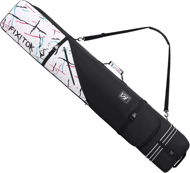 FIXITOK Snowboard & Ski Bag for Air Travel, Waterproof Full Padded Snowboard Bag Fit Board, Boots, Clothes, Helmet and Gear, Adjustable Length Ski Bag(157CM-181CM) - Image 1